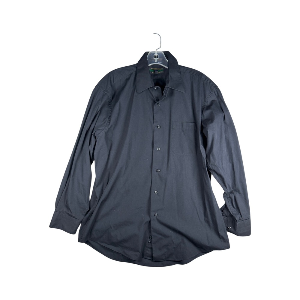 Alexander Julian Colours Mens Black Dress Shirt Long Sleeve Button Down Large L